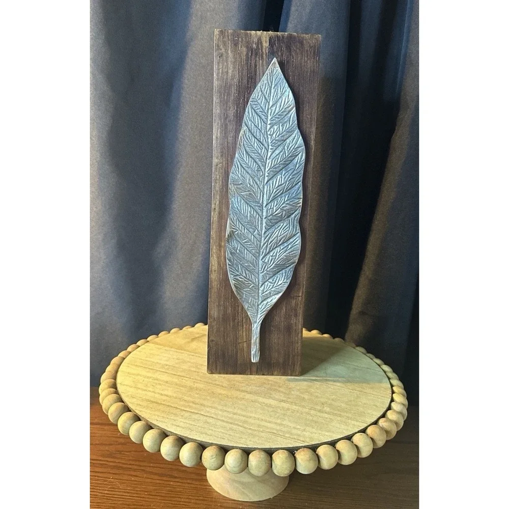 Fireplace Mantle Match Box With Silver Leaf | Tall Long Matches/OR Dark Finish